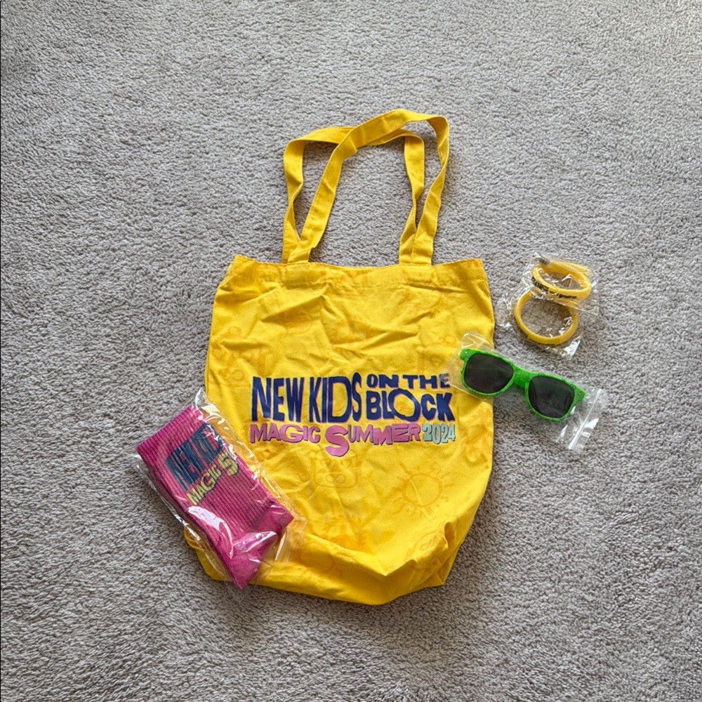 New Kids on the Block Tote Bag and Goodies from the 2024 Magic Summer Tour